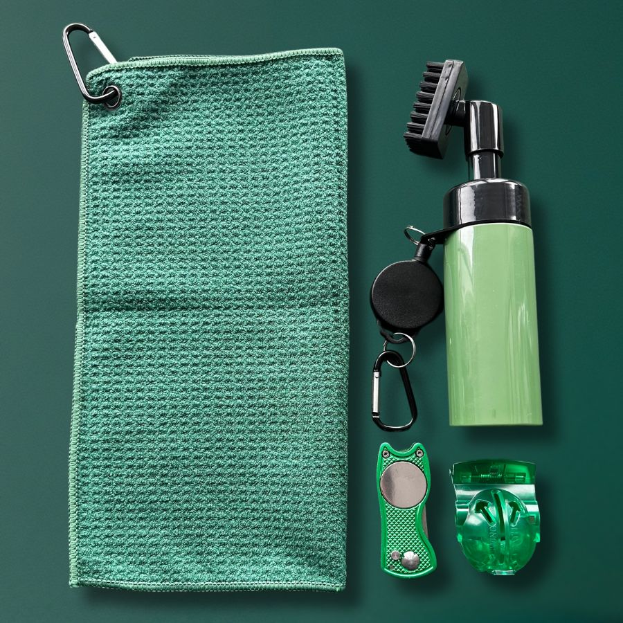 Golf Brush, Golf Divot Repair Tool, Golf Ball Marker, Golf Towel