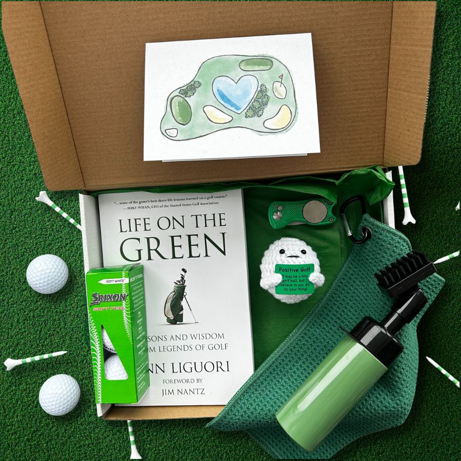 Golf gift box for guys. What to buy a guy who loves golf? This is the perfect golf gift idea for people who love to golf. Don't know what to get the golfer in your life? No worries this golf gift box is the perfect gift for any occasion. Birthday, Christmas or Father's day, your dad, husband, boyfriend or brother who golf will love it.