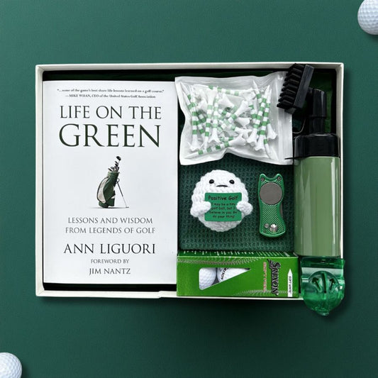 This golf gift box. Is the perfect curated golf gift for any golf enthusiast. Golf gift birthday, golf gift Christmas, golf gift Father's Day, golf gift for dad, golf gift for husband, golf gift for boyfriend.