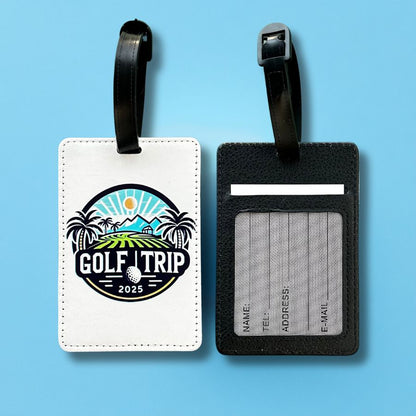 Golf Trip 2025 Luggage Tag. Perfect golf gift for foursome.